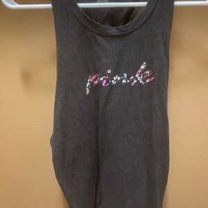 Victoria's Secret Black Top with Pink Logo